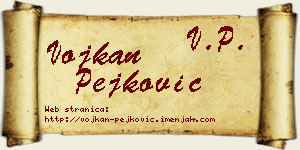 Vojkan Pejković vizit kartica